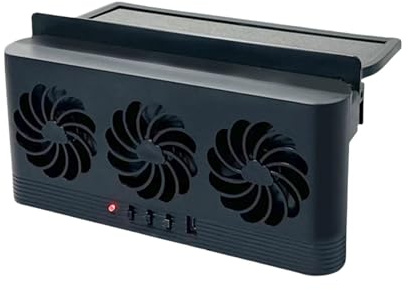 Solar Car Radiator Cooling Fan Eliminate Peculiar Smell Car Window Air Vent Fan USB Powered Auto Ventilation Fan for All Cars for Indoor(Nero)
