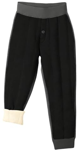 Pantalones Niño Termicos Cintura Alta Elástica Leggins Niño Largos con Forro Polar Gruesa y Cálida Pantalon Termicas para Otoño e Invierno Suave y Cómoda Ropa Interior para Niños 3-15 Años
