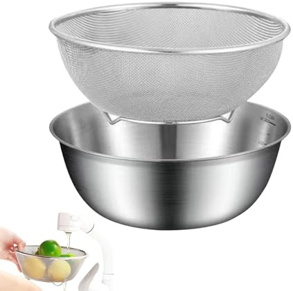 Scolapasta da cucina a doppio strato - Scolapasta per verdure spesse Design durevole per lavare accuratamente riso e verdure | Funziona come vassoio per sgocciolatoio per preparare cibi in cucina