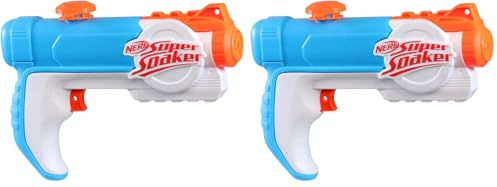 Nerf Super Soaker Piranha, Petit Blaster à Eau, Pratique et Amusant, Jouet d’Arrosage pour Enfants, Garçons et Filles dès 6 Ans, Idée Cadeau d'anniversaire (Lot de 2)