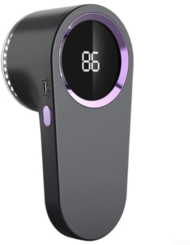 Quitapelusas eléctrico, con pantalla digital y 3 opciones de velocidad, con 6 cuchillas de acero inoxidable y diseño ergonómico, para suéteres, abrigos de invierno, bufandas