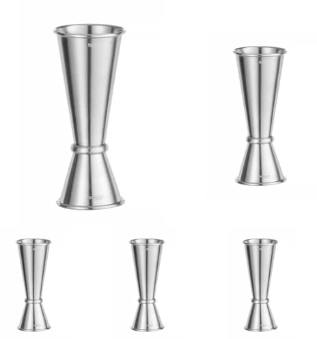 HENDI Jigger double 25/50ml, BarUp, mesure de bar, doseur à cocktail, barman, bar, boissons, cocktails, ø44x(H)110mm, acier inoxydable (Lot de 5)