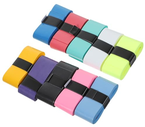 OSOLADY 8 Cintas de Agarre para Raqueta de Tenis y Bádminton, Sobregrip Precortado Antideslizante, Absorción de Sudor, (, Neón y) para Deportes al Aire Libre