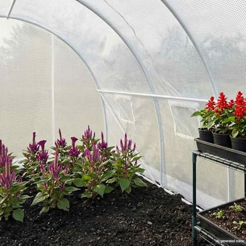 Boltkex Invernadero de 4,5 m², 300 x 150 x 200 cm, con marco de acero galvanizado, malla de polietileno de 170 g/m², 2 ventanas y puerta, casa para cultivo de hortalizas, casa de tomate, ventilación
