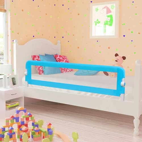 Kaloriko Barrera de protección para niños pequeños, 120 x 42 cm, poliéster, plegable, con red transpirable, protección para bordes de cama y protección contra caídas para cuna, cama de padres, cama