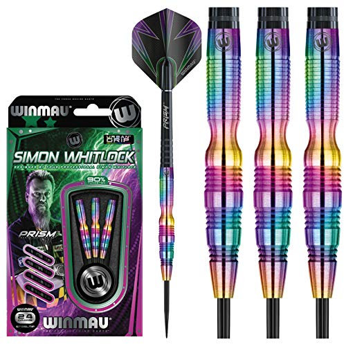 WINMAU Champions - Simon Whitlock 3: 24g Profi Wolfram Steeltip Dartpfeile Set mit Flights und Schäfte