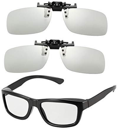 N/A 3D - Juego de Gafas para móvil, Cine, pasiva, 3D, Compatible con Cine Real, 1 Gafas y 2 Clips