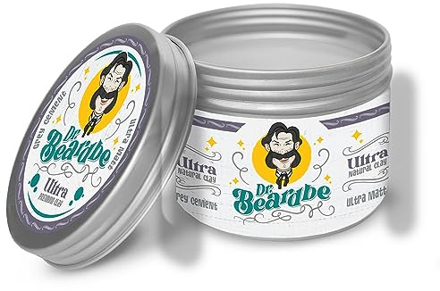 BEARDBE Cera mate para el pelo fijacion media acabado natural sin brillo - pomada para el pelo mate - Base Agua no deja residuos - cera para el pelo hombre mujer y niños (Ultra Mate)