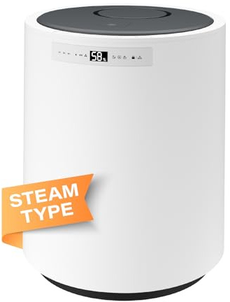 Y&O Humidificador de Aire 10L, Humidificador Bebes de Vapor 100m², Humificador de Sala Antibacteriana en Habitaciones Infantiles, Dormitorios, Oficinas, 400ml/h - 1200ml/h de Niebla, Blanco