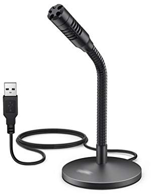 Mini micrófono USB para Dictado. Micrófono Plug & Play de Escritorio para computadora portátil PC. Ideal para Juegos, transmisión