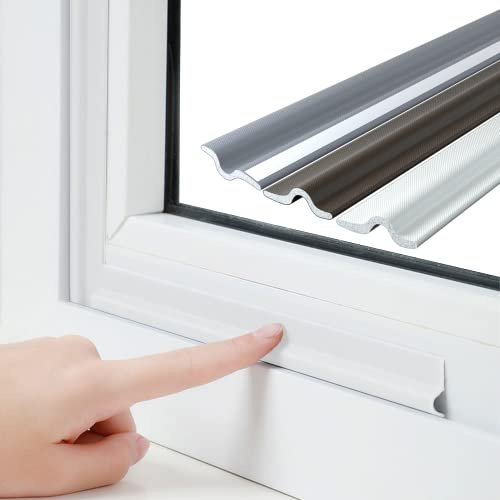 Esufeir 315inch/8m White T Shape Draft Excluder for Sash Windows and Doors | Weather Stripping Draught Sound Proofing Seal Strip,Self Adhesive PU Foam Insulation Tape Cold Stopper Noise Wind Gap Blocker