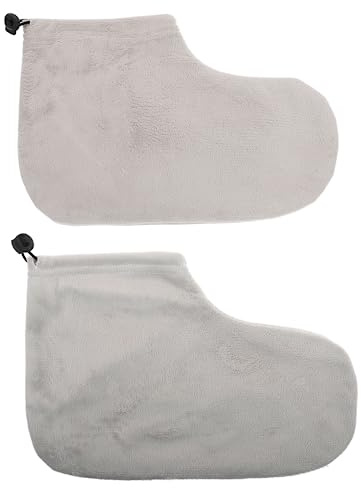 1 Par De De Cubierta Cálida Para Pies De Envolturas Para Pies Cubiertas De De Parafina Calcetines Para Tratamiento De Pies Guantes Y Botines De