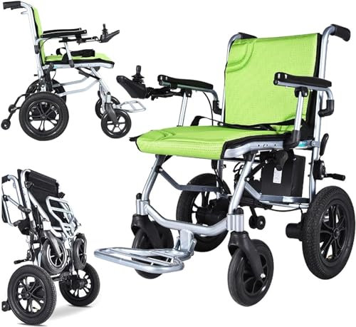 DaoGeSir Elektro Rollstuhl, Klapprollstuhl Elektrisch Leicht Zusammenklappbar Rollstühle Mit Selbstantrieb Kompakter Mobilitätshilfe-Rollstuhl Für Ältere Und Behinderte Menschen