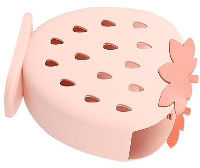 BEBEMOKO Cesta Colgante De Pared De Plástico para Utensilios con Diseño Drenante Soporte Multifuncional para Escurrir Cubiertos Cocina Uso Colgado o Sobremesa Color Rosa