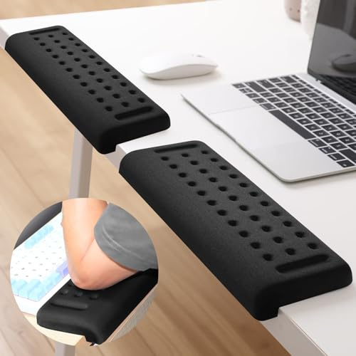 2 Piezas Reposamuñecas para Teclado en Forma de L, Reposamuñecas Ergonomicas Espuma Viscoelástica Suave, con Base Antideslizante y Alivio del Dolor, Reposa Muñecas Teclado para Computadora, Gaming