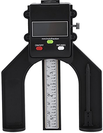 Digitaler Höhenmesser Tiefenmesser 0-80mm Digitalanzeige INC/ABS Höhe Aperturtiefenmessgerät, mit selbsttragenden Magnetfüßen