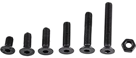 250 Stück M3 Sechskantschrauben Stahllegierung Schwarz Mit Sechskantschrauben Set Mit Maschinenbefestigungen C Flachkopf Nuss Für Technische Anwendungen Und Industrielle Montage