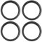 sourcing map 4Pcs círculo Centrico Plástico Negro de Eje de Llanta de Rueda de Coche 73,1mm a 64,1mm Anillos de Centrales