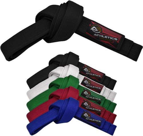 Athletics Gear AG Martial Arts Karate Gürtel 100% Baumwolle mit mehreren Nähten Gürtel für BJJ, Judo, Taekwondo und Karate, Schwarz , 220cm