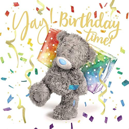 Me To You Bear Tarjeta de cumpleaños holográfica 3D