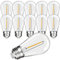 Suncan Lot de 10 ampoules LED Edison S14 E27, 1 W, filament vintage, en plastique, transparent, blanc chaud, angle d'éclairage 360°, intensité non variable