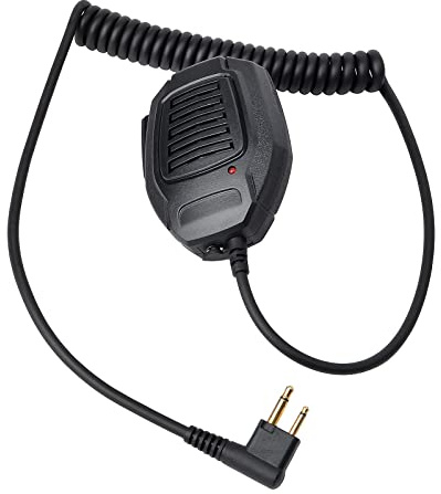 UAYESOK Remote-Zwei-Wege-Funkmikrofon, 2-poliges Handheld-Schulter Lautsprechermikrofon mit 3,5-mm Headset-Buchse, kompatibel mit Motorola DP1400 CP040 GP300 Hytera Midland G15 G18 Walkie Talkie