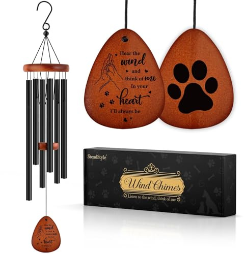 Haustier-Gedenk-Windspiel – Gedenk-Windspiel zum Verlust des Hundes, Trauerwindspiel für den Verlust des Hundes, in Erinnerung an Hundegeschenke (65,5 cm) | Gedenkgeschenk für Hunde, zum Verlust des Hundes, zur Erinnerung an Hunde und Katzen, 64,8 cm