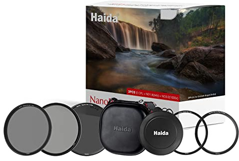 Haida Juego de filtros magnéticos – Filtro polarizador magnético con filtro ND64 ND1000 con adaptador de anillo superior 72-77 mm y anillo adaptador de 77 mm