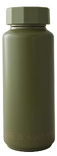 Design Letters Trinkflasche Edelstahl 500 Ml Grün Bottle | Thermoskanne BPA/BPS frei | Isolierflasche Edelstahl | Trinkflasche Auslaufsicher | Trinkflasche Sport | Thermosflasche 12h heiß 24h kalt