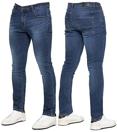 989Zé ENZO Mens Jeans Stretch Skinny Slim Fit Denim Pants Trousers EZ325 All Waist Sizes DSW 32 Regular