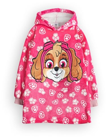 Paw Patrol Girls Pink Blanket Hoodie | Restez au Chaud et Confortable Toute la journée | Explorez des Aventures sans Fin en Toute Confiance