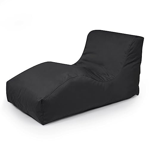 Wave Plus Plus Black Der Outdoor-Sitzsack für den Garten und die Terrasse Ganzjährig Outdoor geeignet