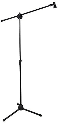 XJYMCOM Microphone Stand with Telescopic Boom Adjustable and Portable Collapsible Studio Holder with Tripod Base, Mic Clip Adapter for Musicians, Parties, and Stages 73-175cm