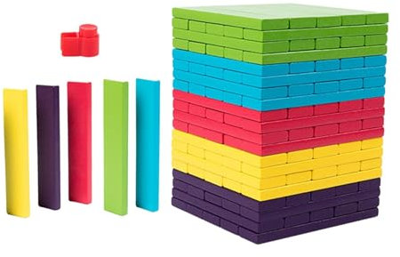F Fityle 100 Stück Stapelspiele aus Holz, Brettspiele, Indoor-Spiel, Montessori-Spielzeug, Puzzle für Neujahr, Urlaub, Geburtstag, Geschenke, Erwachsene und