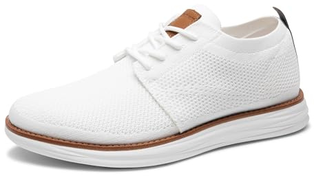 Bruno Marc Men's KnitFlex Breeze Casual Dress Sneakers,White,11