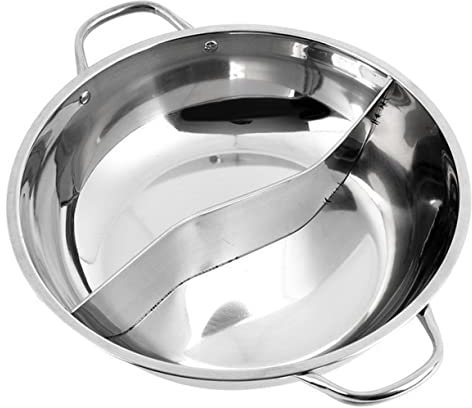 PRETYZOOM Induktionsbrenner Doppelseitiger Yin-yang-hot Pot Hot Pot Mit Mandarinententopf Shabu-shabu-pfanne Kasserolle Geschmacksrichtungen Induktionsherd Topf