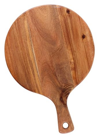 Cabilock 1 Pc Fuente De Pizza Tablas De Cortar para La Cocina Bandeja De Desayuno para Pizza Bandeja De Frutas Bandeja para Servir Comida Bandeja Redonda Frutero De Madera