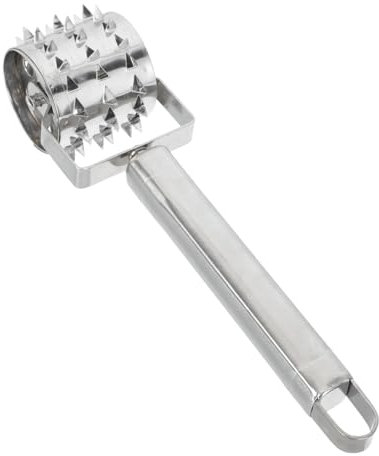 COLLBATH Stainless Steel Meat Tenderizer Roller for Kitchen, Portable Home-use Steak Loosener, Practical Meat Softener Tool for Cooking