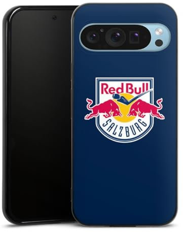 Silikon Hülle kompatibel mit Google Pixel 9 Case schwarz Handyhülle EC Red Bull Salzburg Offizielles Lizenzprodukt Eishockey