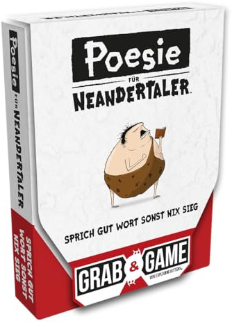 Exploding Kittens, poesi för Neandertaler: Grab & Game, partyspel, kortspel, från 2+ spelare, från 7+ år, 10 minuter, tyska