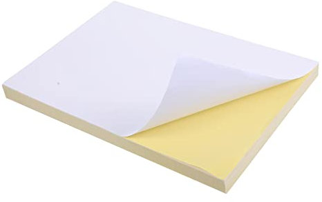 Lurrose 100blätter Aufkleberpapier Bedruckbar Selbstklebend Etikettenpapier Blankopapiere Für Druckerpapier Bastelbögen Schreibpapiere Konstruktionspapiere