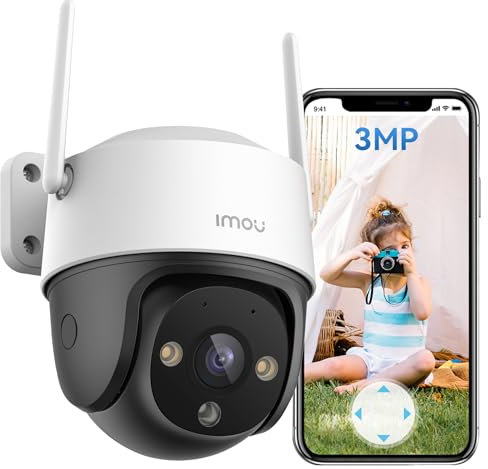 Imou Cruiser SE+ 2K Camera, Telecamera di Sicurezza Esterna per la Casa, WiFi CCTV per la casa, Sorveglianza con Copertura a 360°, Rilevamento Umano/Movimento, Visione Notturna Intelligente, IP66