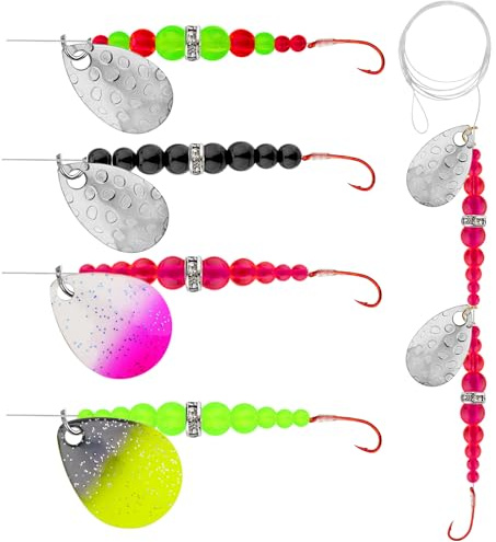 QualyQualy Angelköder Rig Spinnerbait, Walleye Rig Spinner Klingen für Köderherstellung, Süßwasser, Salzwasser, Angelköder-Rig (C – Walleye Rig 5 Stück)