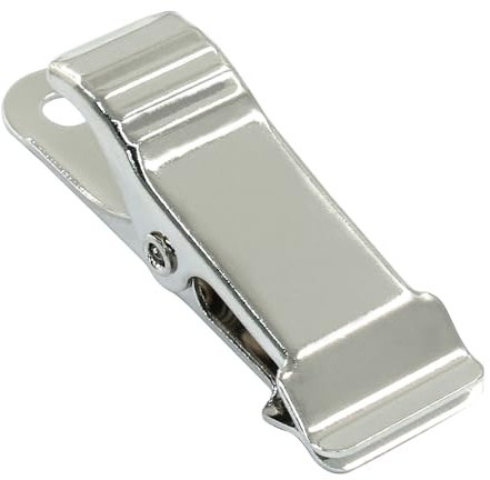 Kemcatui 20 mini clip a coccodrillo, morsetti a molla in metallo color argento, clip a molla a coccodrillo, micro clip a coccodrillo per artigianato filo di carta, ganascia liscia (lunghezza 3,5 cm)