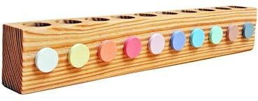Stiftehalter Schreibtisch Montessori Stifteorganizer Bunstifthalter Holz Stiftebox Kinder Massivholz (41 x 5,4 x 6,7 cm)