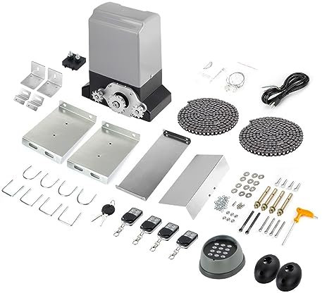 Abridor automático de puertas Abridor de puerta corredera eléctrico automático, Kit de abridor de puerta, Motor de CA, Kit de operador de puerta, Control remoto por aplicación Cómodo manejo a distanci