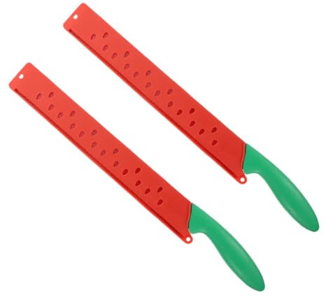 Alipis 2 Piezas Cortador De Sandía Cuchillo Para Sandía De Acero Inoxidable Cuchillos Cortador De Frutas Uso Picnic y Fiestas