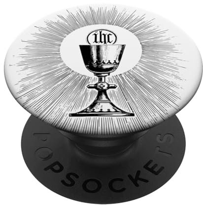 Calice pour messe catholique Eucharistie Première Communion PopSockets PopGrip Adhésif