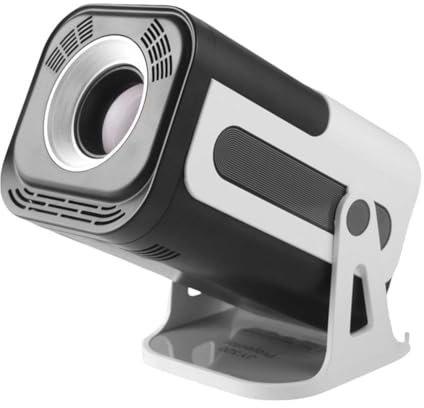 Knoruley Miniproyector JY320 720P Android 13, Compatible con para 4K, 180 ANSI, WiFi 6, Bluetooth 5.0, Proyección de Video Cinematográfica con Rotación de 180°, Enchufe Europeo.
