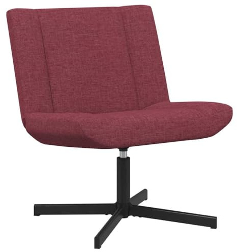 vidaXL Drehstuhl Weinrot 63 x 75 x 76 cm Stoff, Moderner Wohnzimmerstuhl, Dreh-Sitz, langlebiges Möbelstück, weiches Design für interaktive Innenräume.